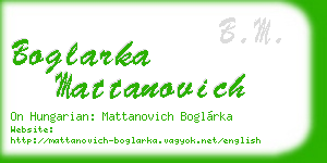boglarka mattanovich business card