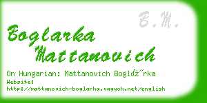 boglarka mattanovich business card